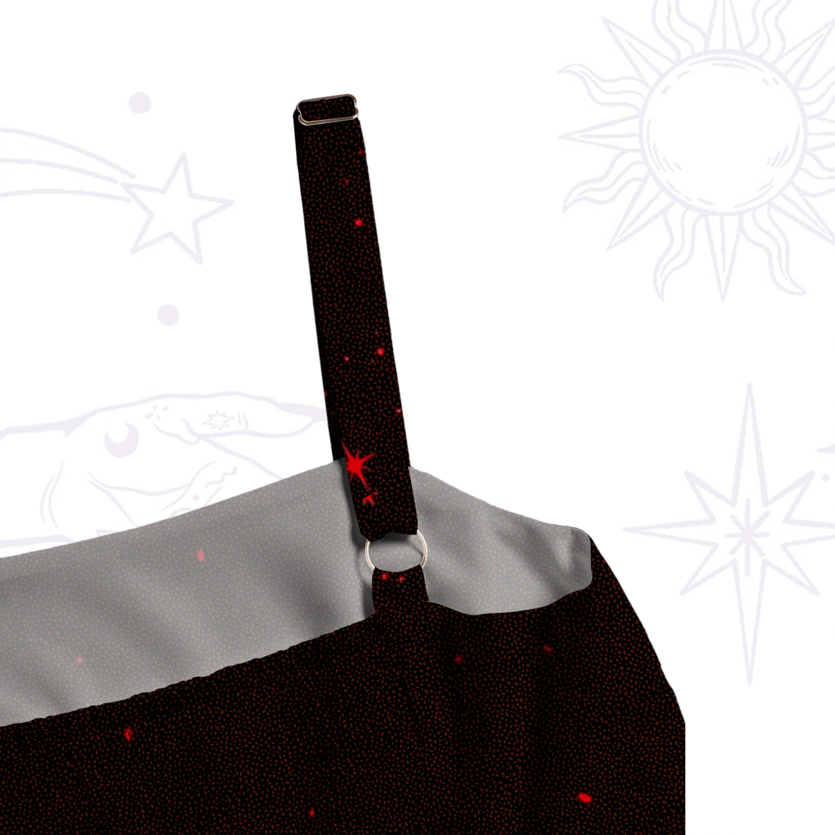 Purplehecate Infernal Revelry Wide Straps Maxi Dress