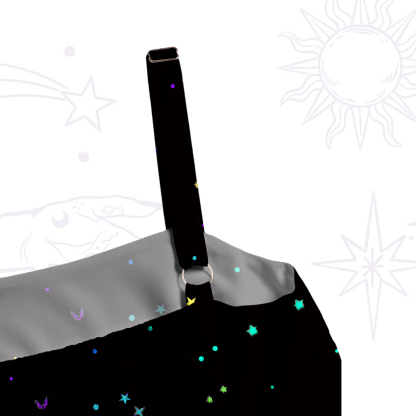 Purplehecate Rainbow Bat Wide Straps Maxi Dress