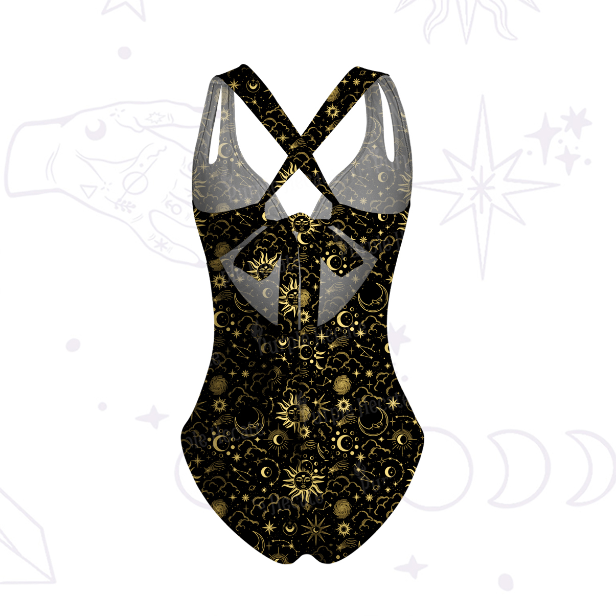 Purplehecate Mysterious Star & Moon One-Piece Swimsuit