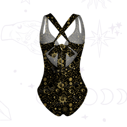 Purplehecate Mysterious Star & Moon One-Piece Swimsuit