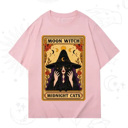 Purplehecate The Moon Witch Midnight Cats Oracle Card T-Shirt