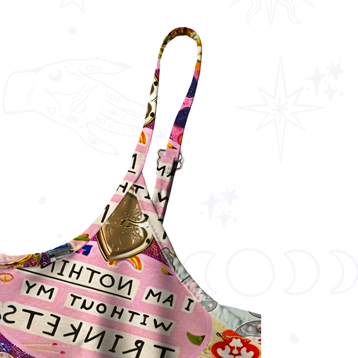 Purplehecate The Opossum Queen's Hoard Spaghetti Strap Midi Dress