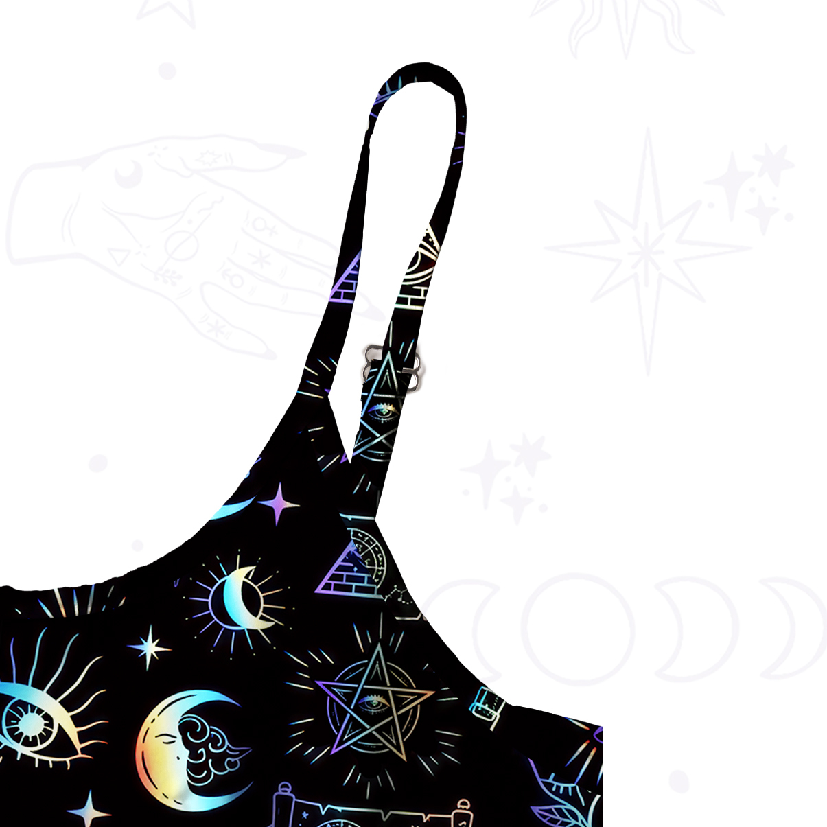 Purplehecate Witch Divination Room Spaghetti Strap Midi Dress