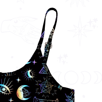 Purplehecate Witch Divination Room Spaghetti Strap Midi Dress