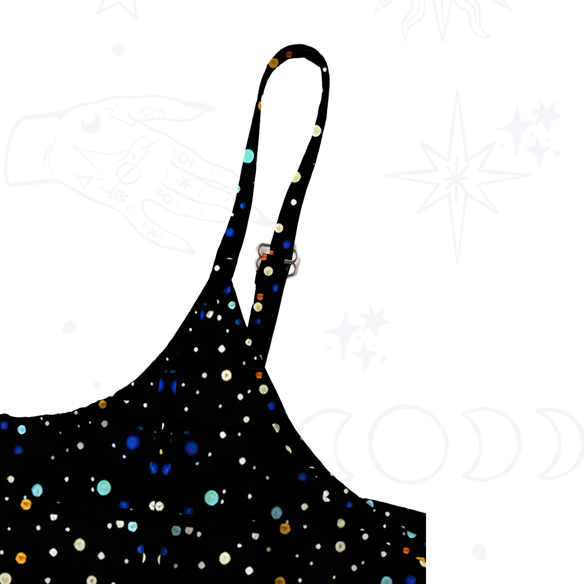 Purplehecate The Eyes of Nature Spaghetti Strap Midi Dress