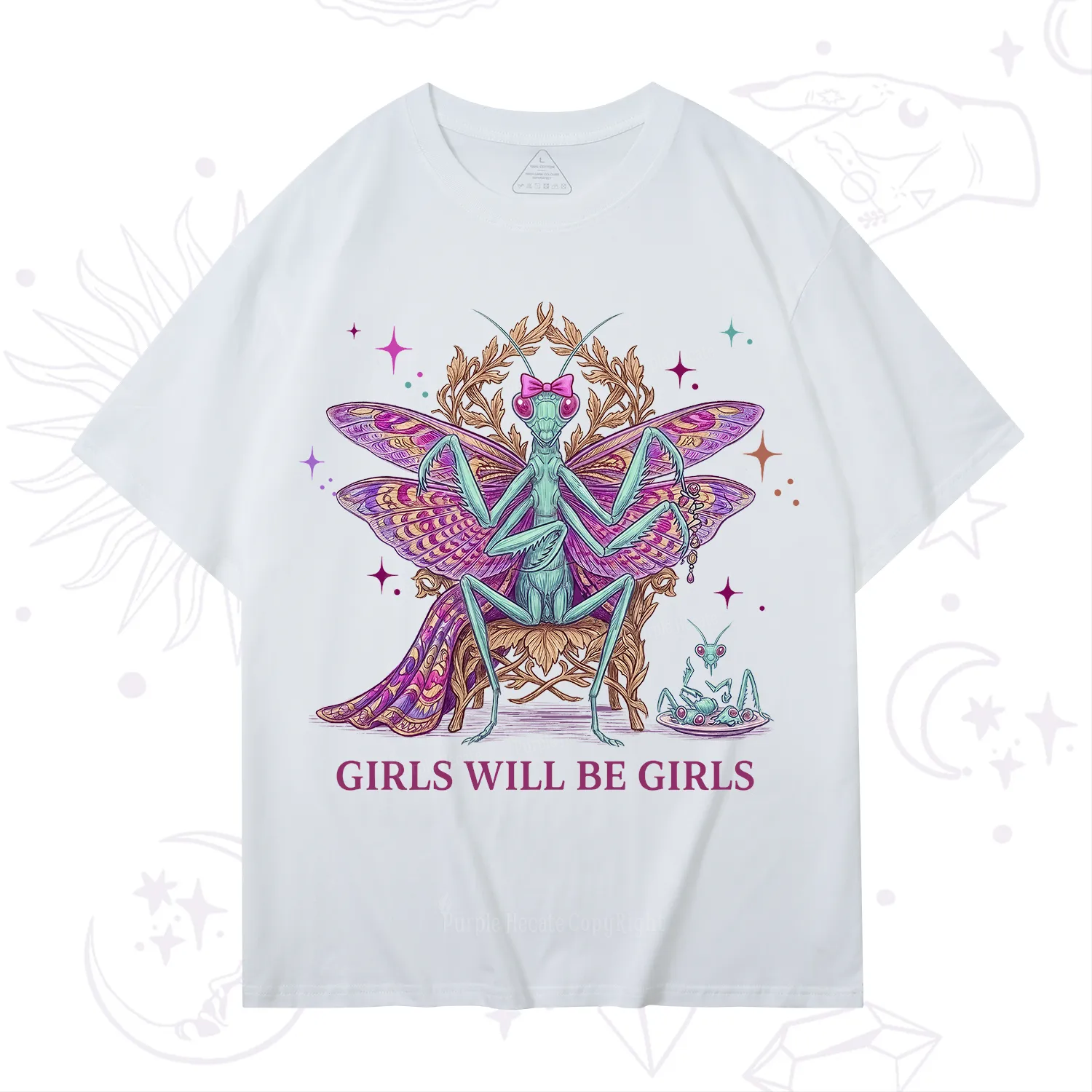 Purplehecate Girls Will Be Girls Mantis Queen T-Shirt