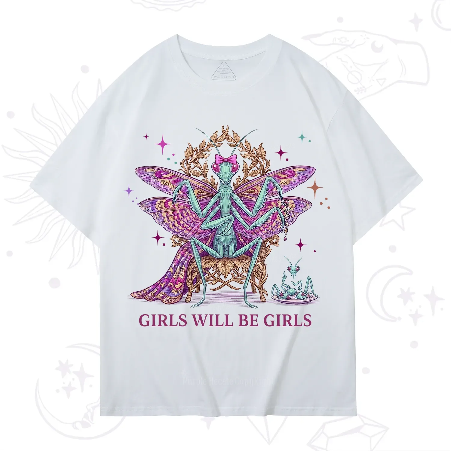 Purplehecate Girls Will Be Girls Mantis Queen T-Shirt