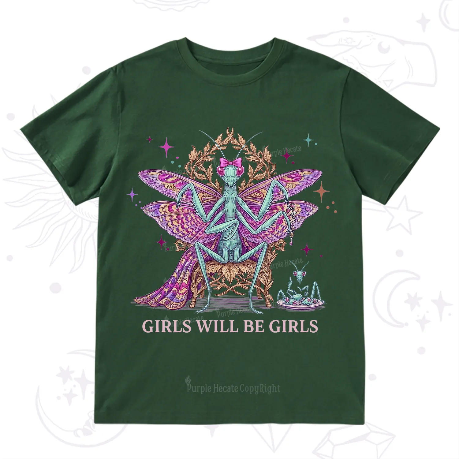 Purplehecate Girls Will Be Girls Mantis Queen T-Shirt