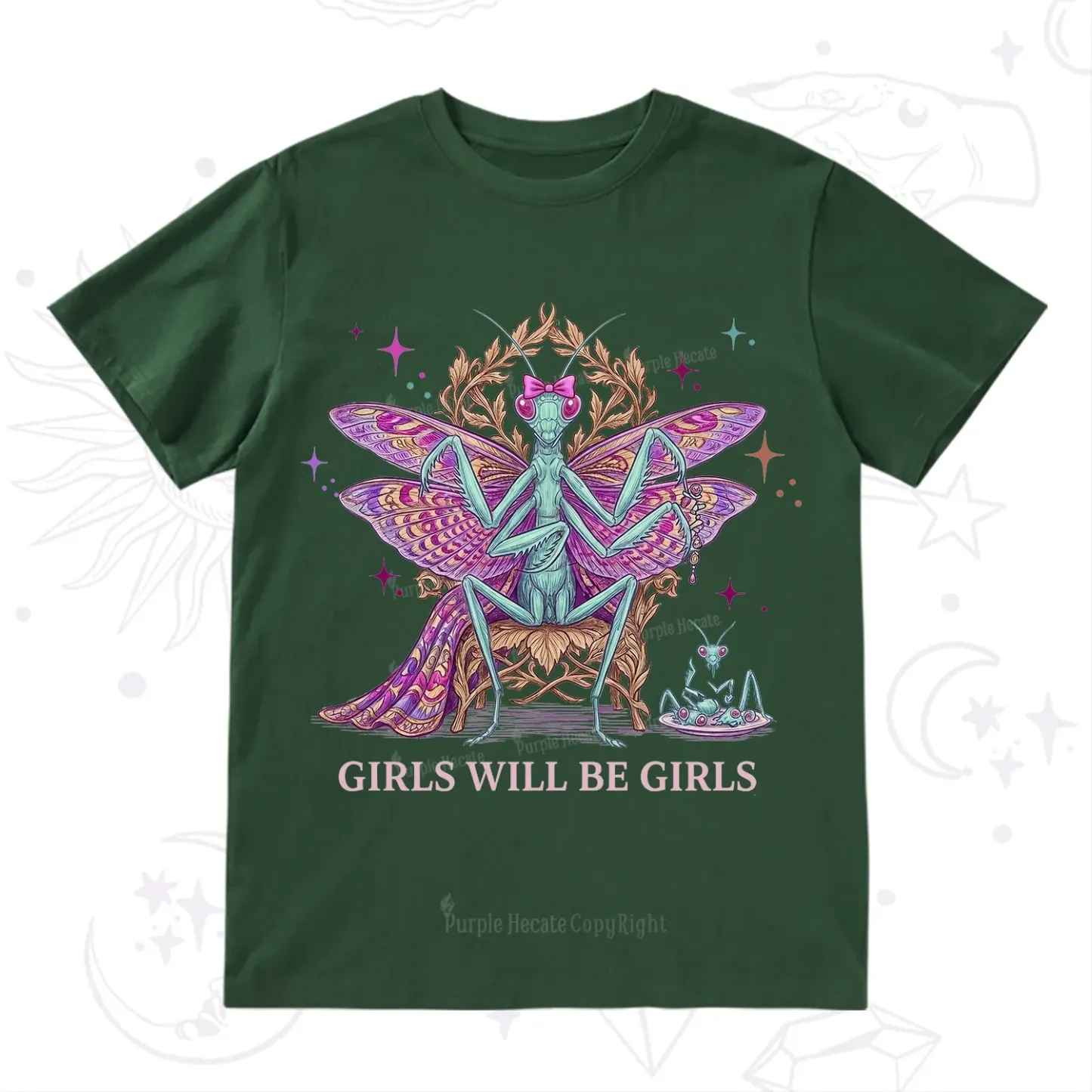 Purplehecate Girls Will Be Girls Mantis Queen T-Shirt