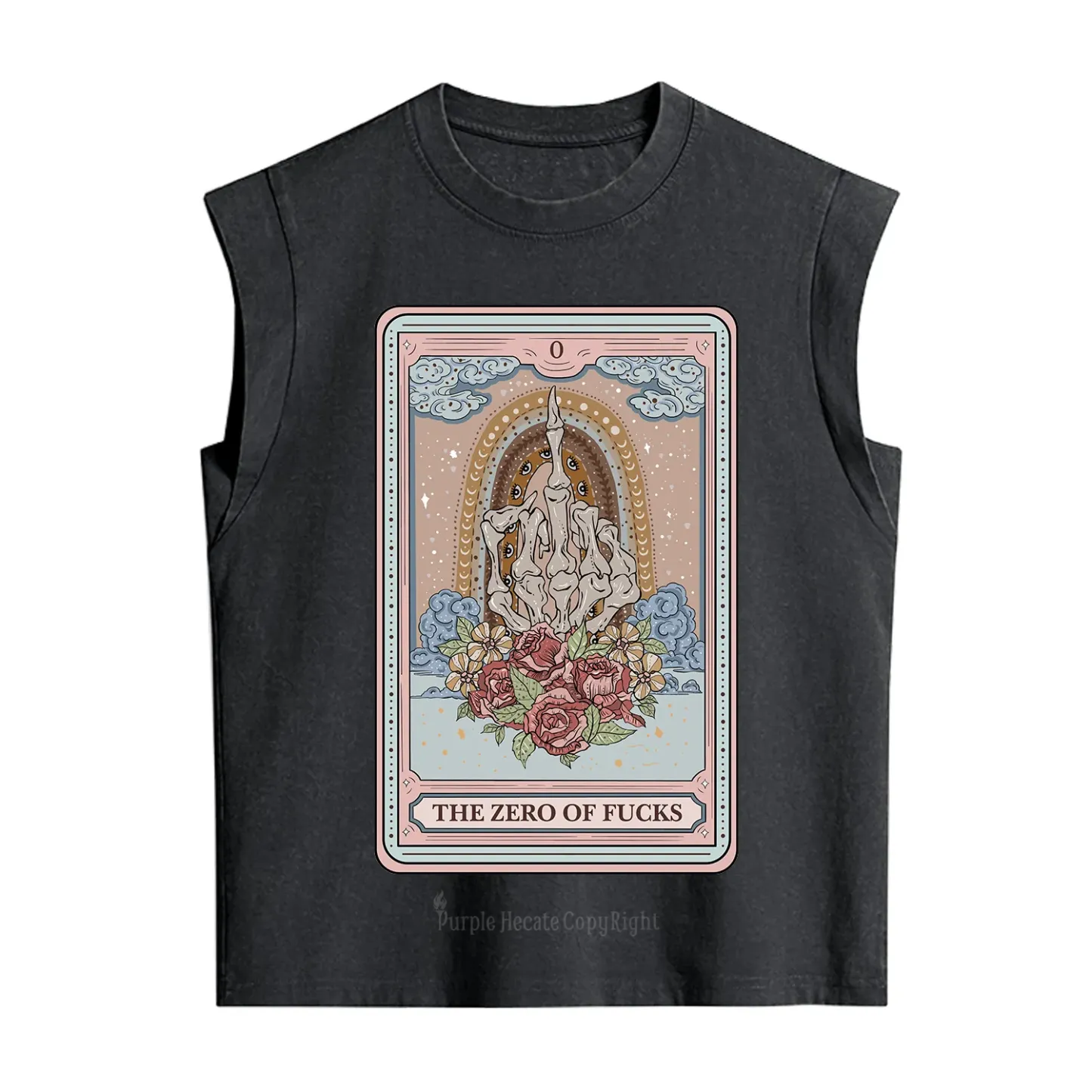 Purplehecate The Zero Of Fucks Tarot Vintage Washed Tank