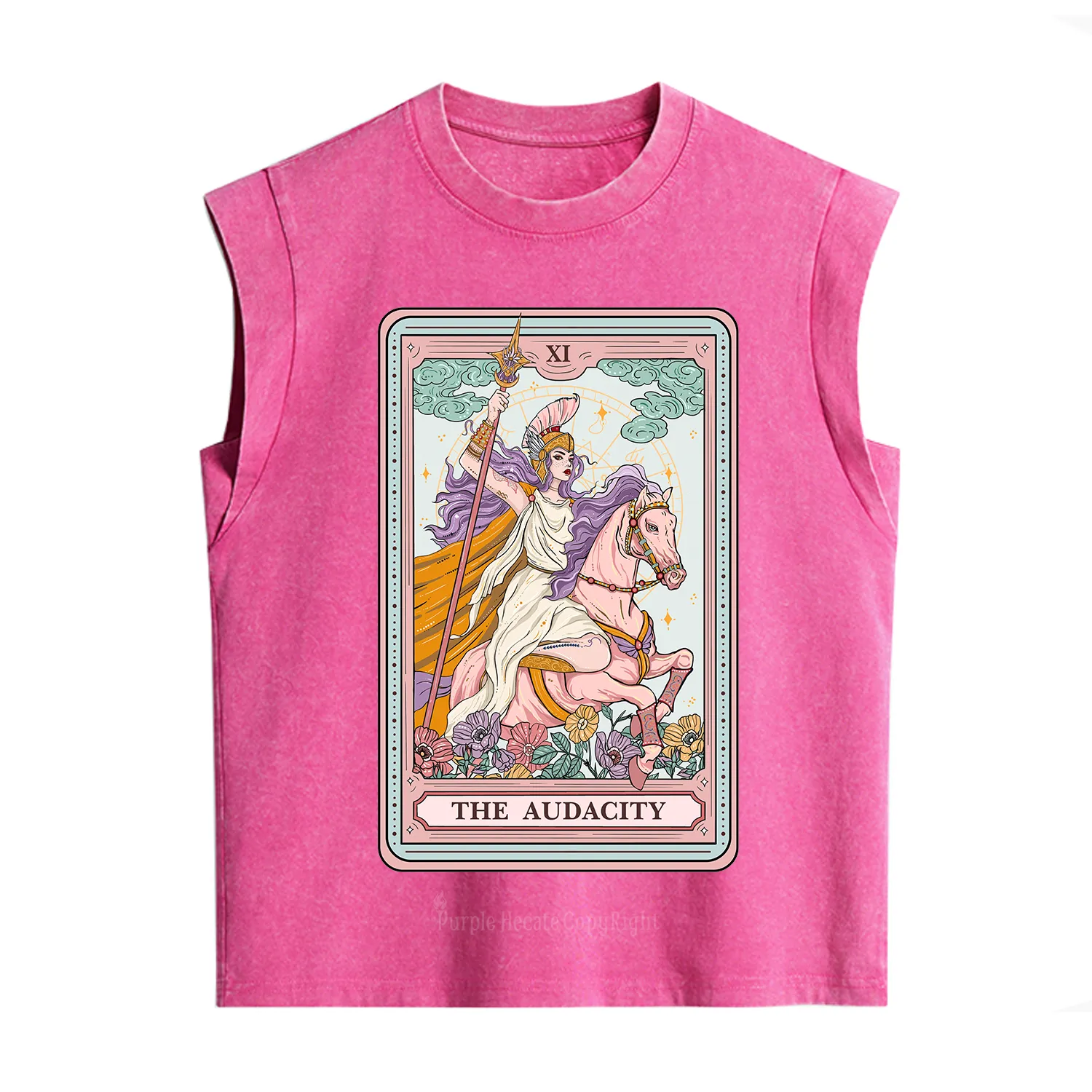 Purplehecate The Audacity Tarot Card Vintage Washed Tank