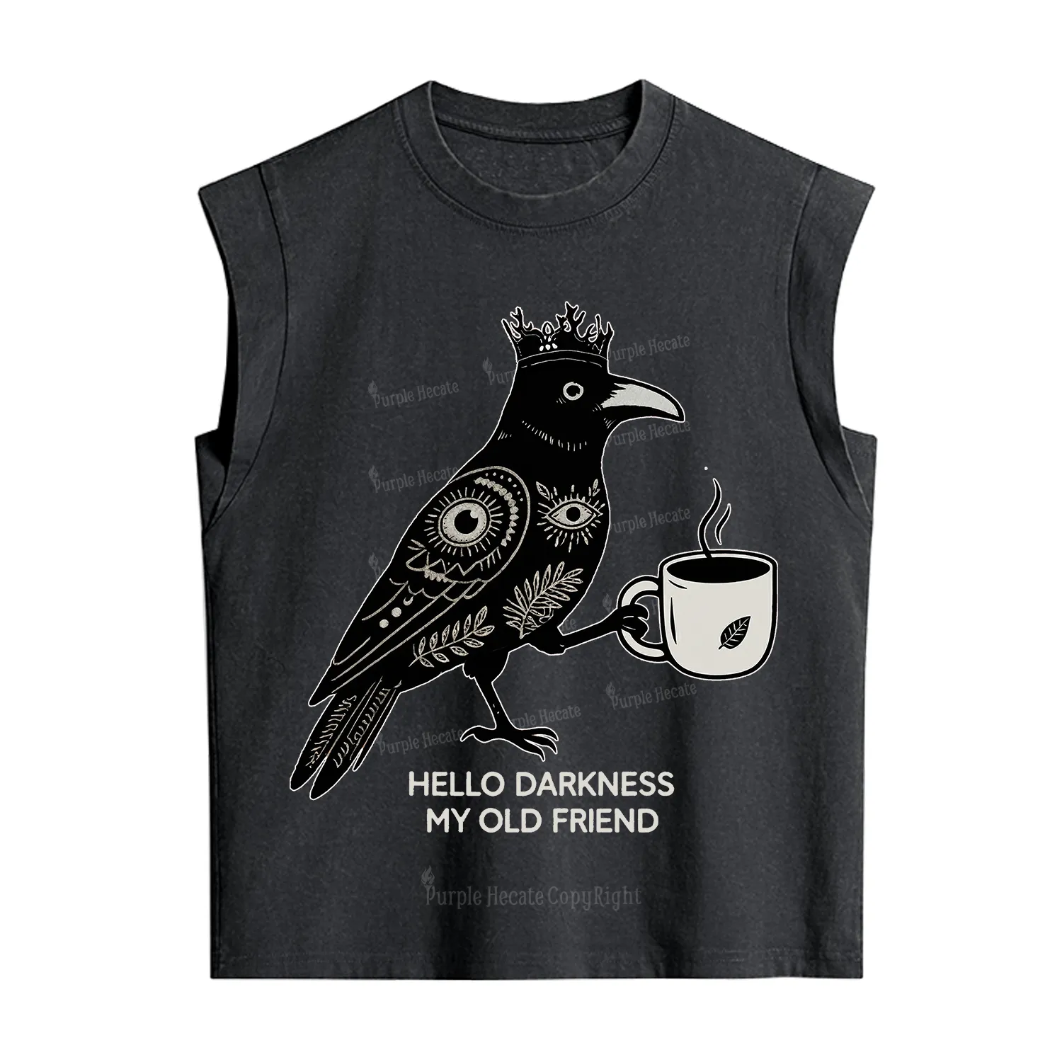 Purplehecate Hello Darkness My Old Friend Vintage Washed Tank