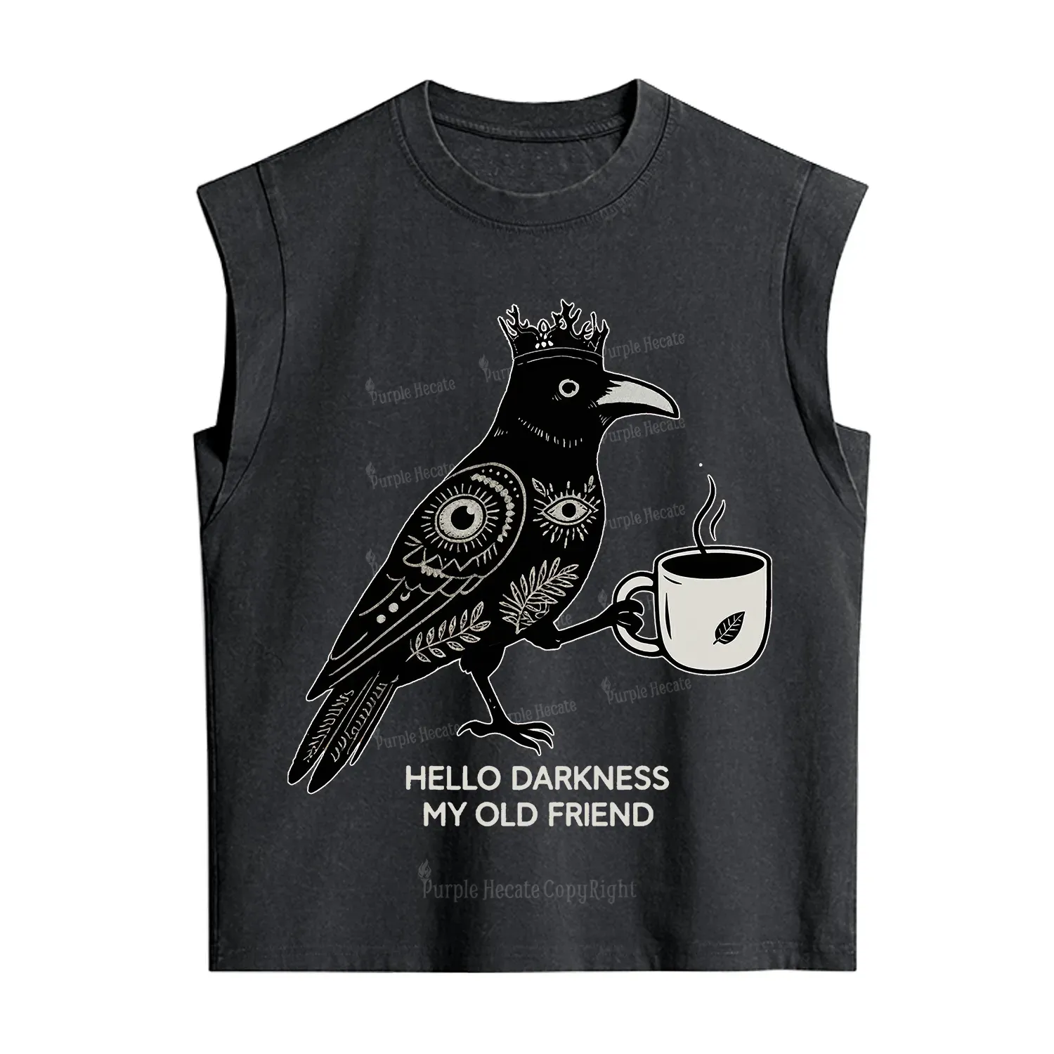 Purplehecate Hello Darkness My Old Friend Vintage Washed Tank