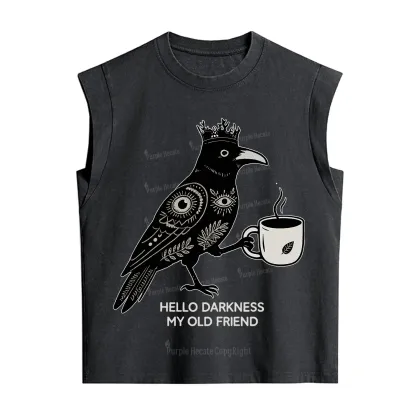Purplehecate Hello Darkness My Old Friend Vintage Washed Tank