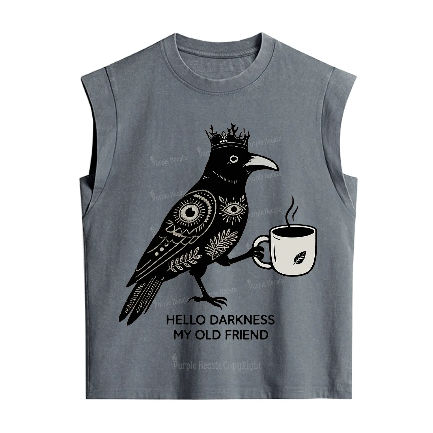 Purplehecate Hello Darkness My Old Friend Vintage Washed Tank