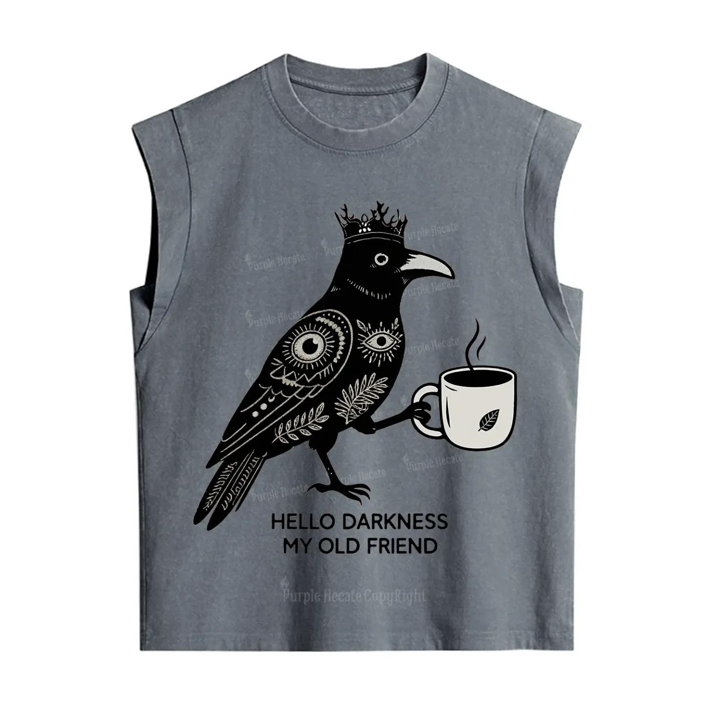 Purplehecate Hello Darkness My Old Friend Vintage Washed Tank
