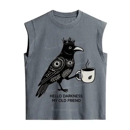 Purplehecate Hello Darkness My Old Friend Vintage Washed Tank