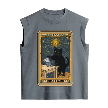 Purplehecate I Do What I Want Cats Vintage Washed Tank