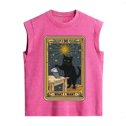 Purplehecate I Do What I Want Cats Vintage Washed Tank
