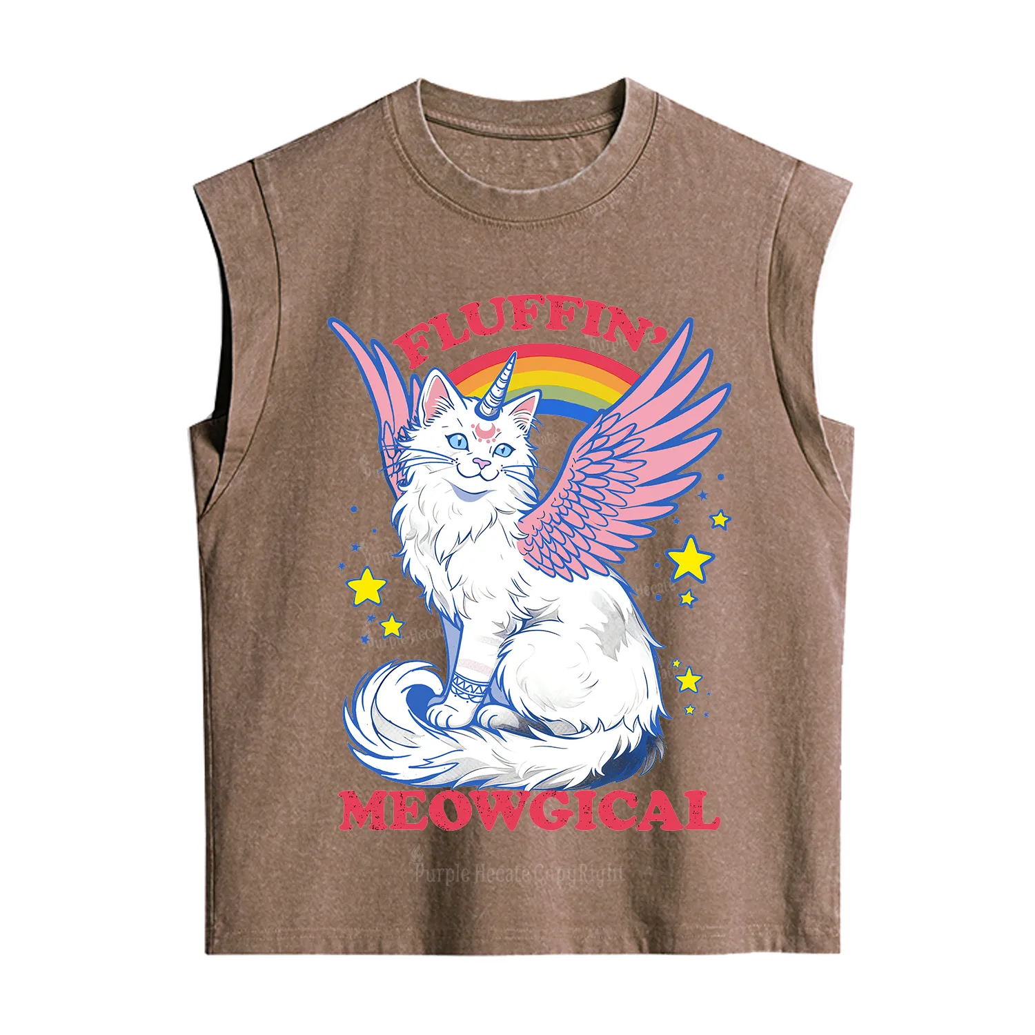 Purplehecate Fluffin Meowgical Vintage Washed Tank