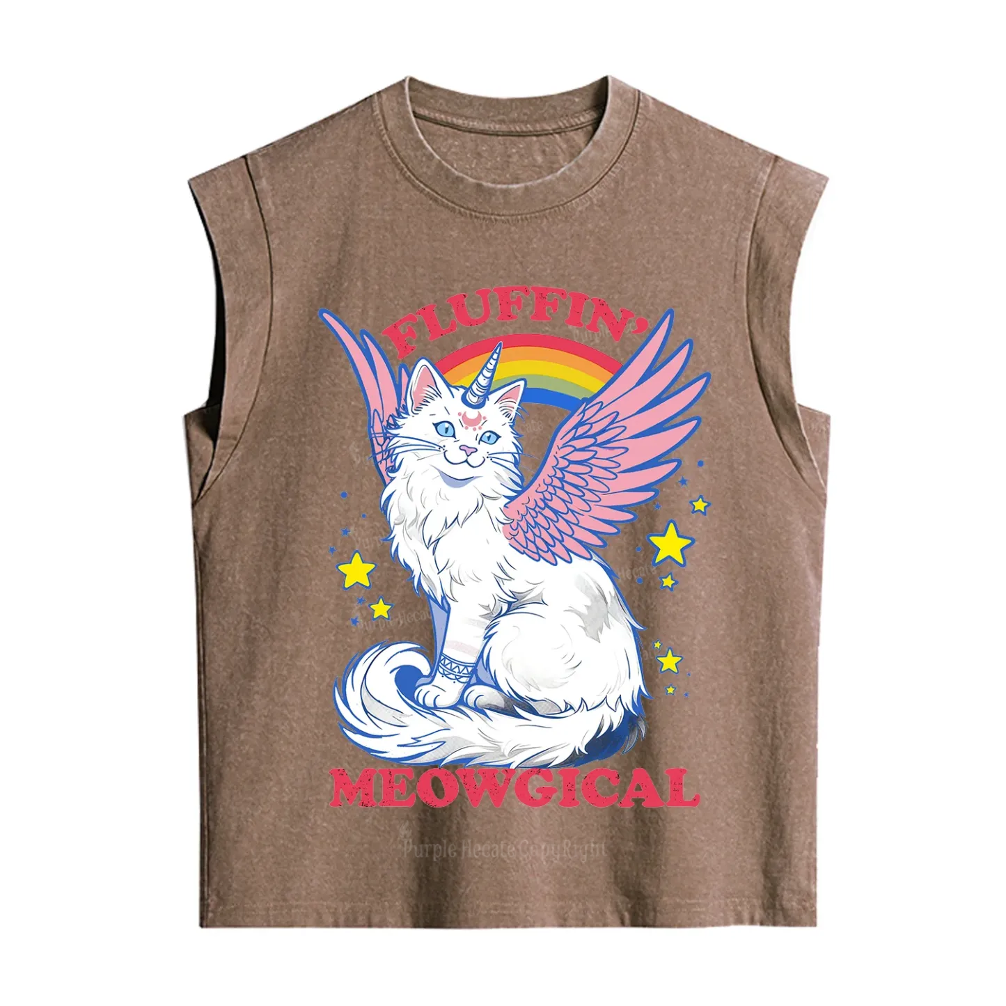 Purplehecate Fluffin Meowgical Vintage Washed Tank
