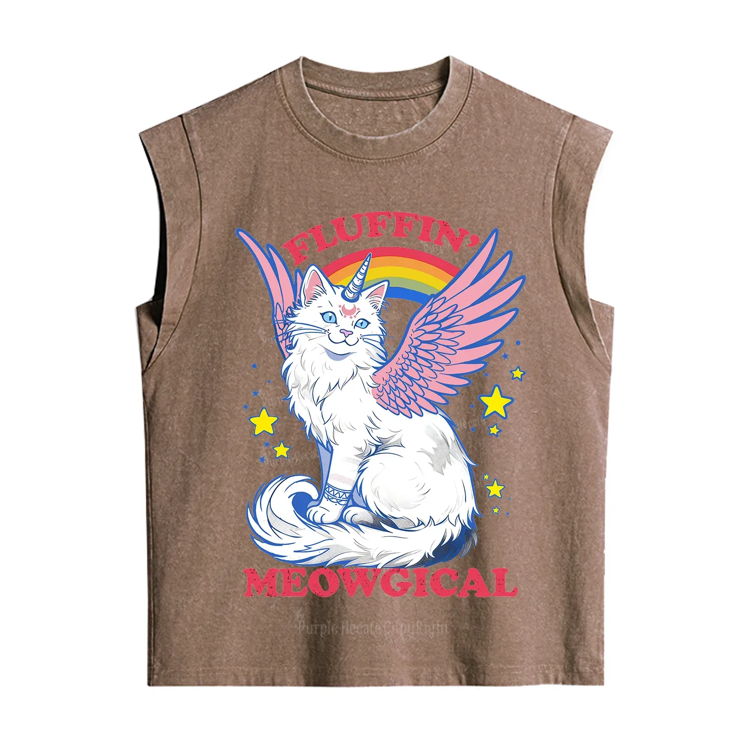 Purplehecate Fluffin Meowgical Vintage Washed Tank