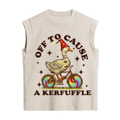 Purplehecate Off to Cause a Kerfuffle Goose Vintage Washed Tank