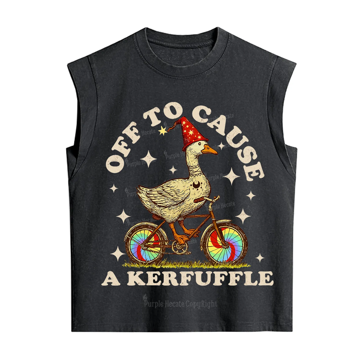 Purplehecate Off to Cause a Kerfuffle Goose Vintage Washed Tank
