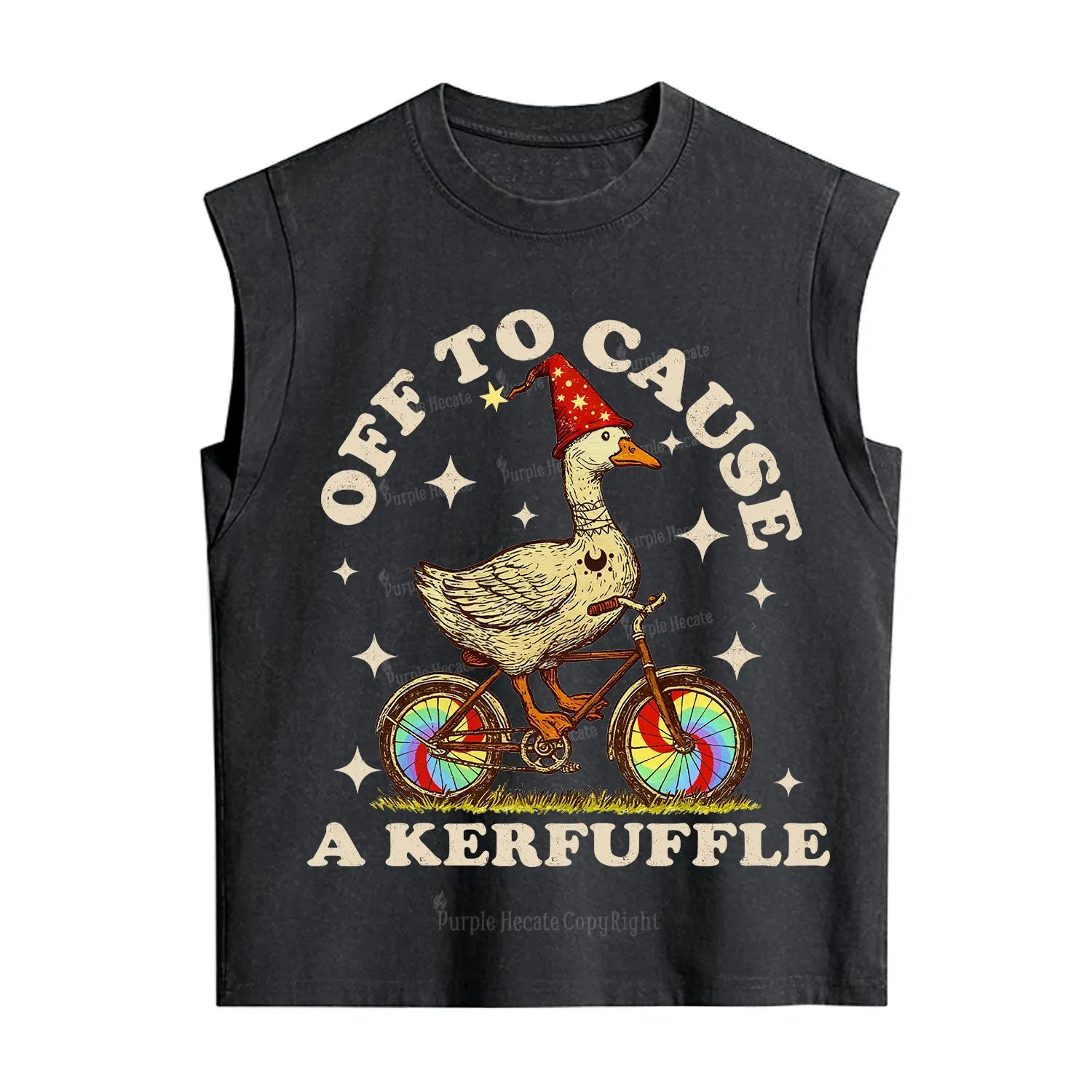 Purplehecate Off to Cause a Kerfuffle Goose Vintage Washed Tank