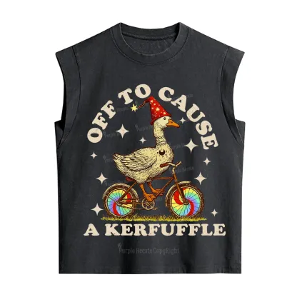 Purplehecate Off to Cause a Kerfuffle Goose Vintage Washed Tank