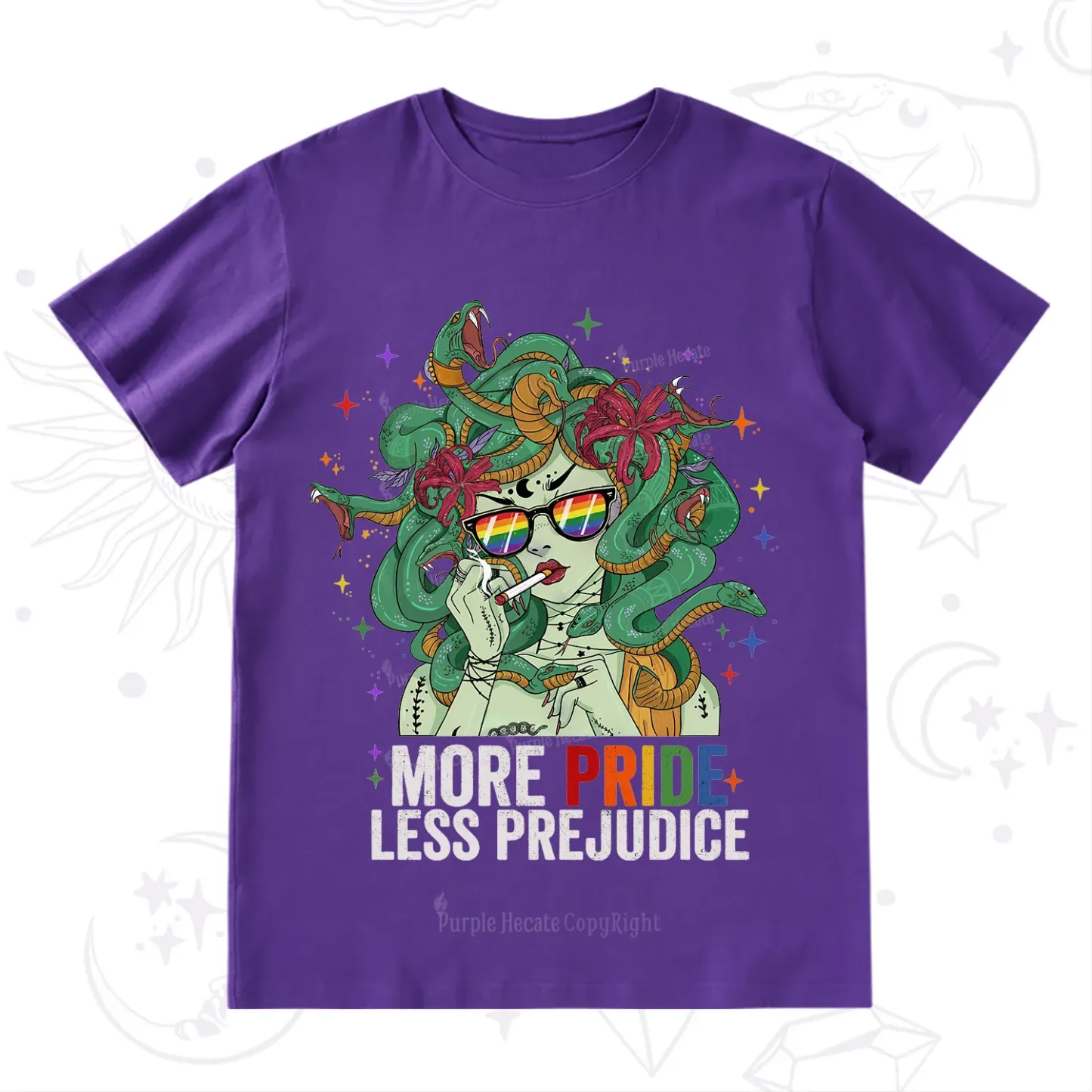 Purplehecate More Pride Less Prejudice Medusa T-Shirt