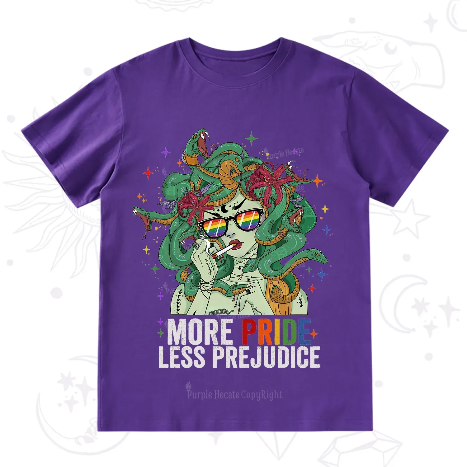 Purplehecate More Pride Less Prejudice Medusa T-Shirt