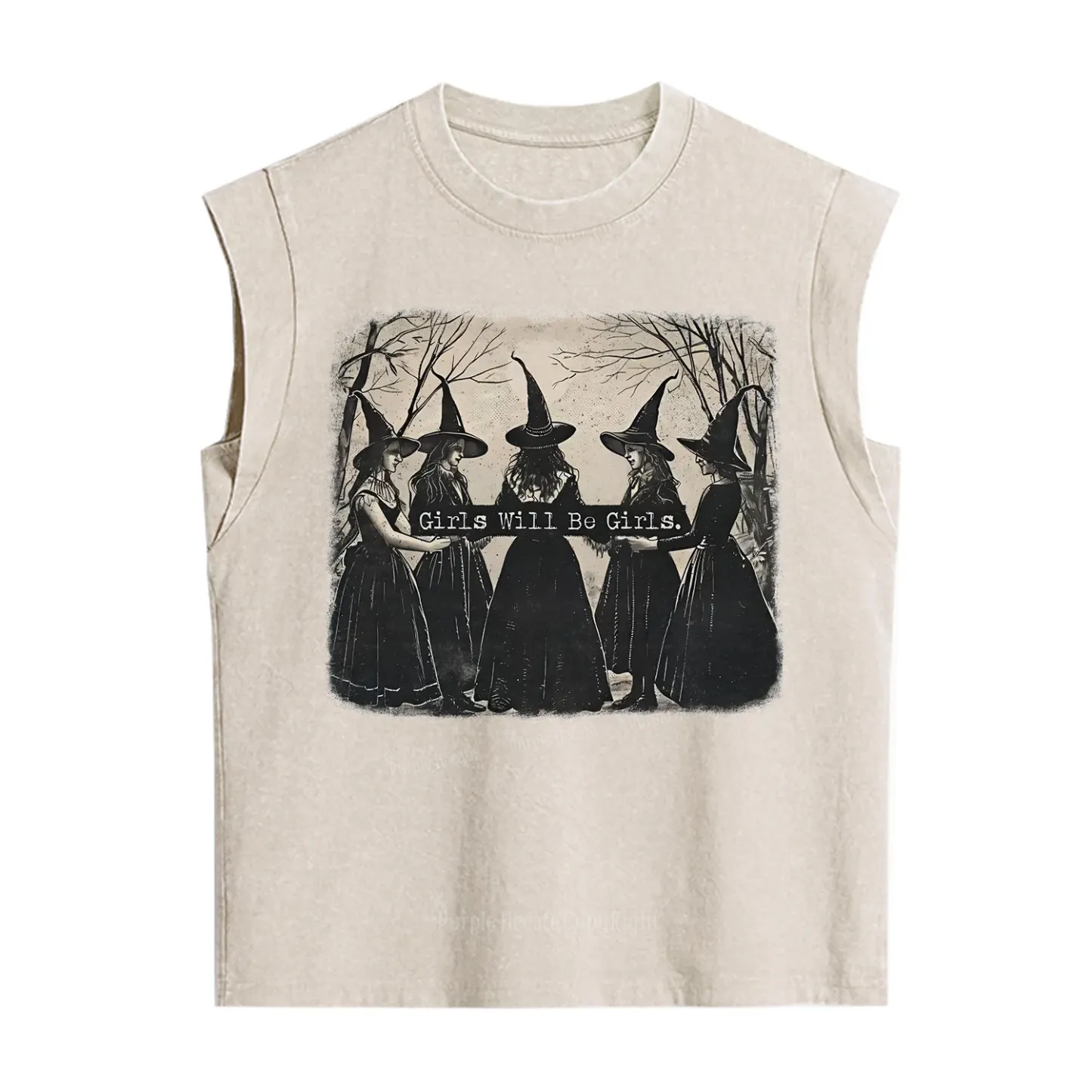 Purplehecate Girls Will Be Girls Witch Vintage Washed Tank