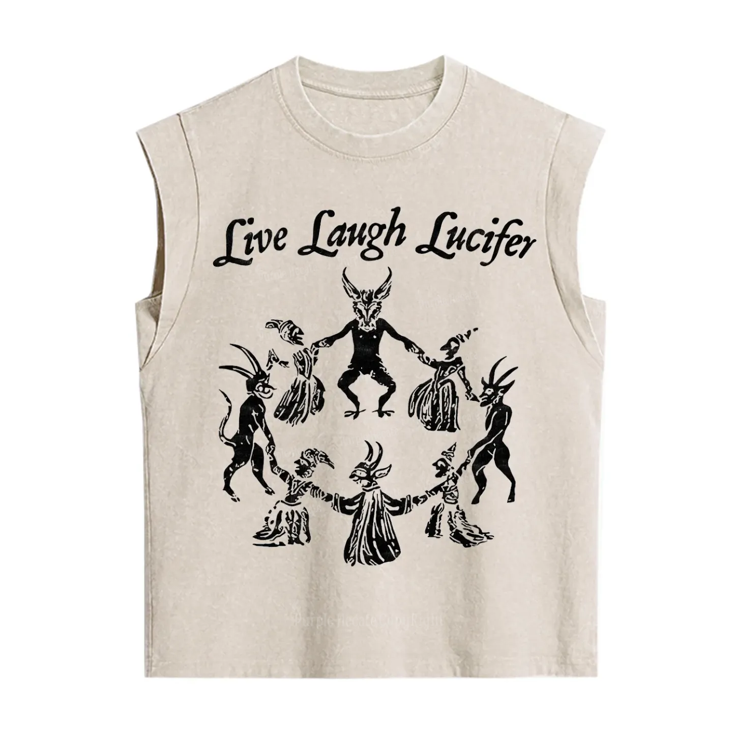 Purplehecate Live Laugh Lucifer Vintage Washed Tank