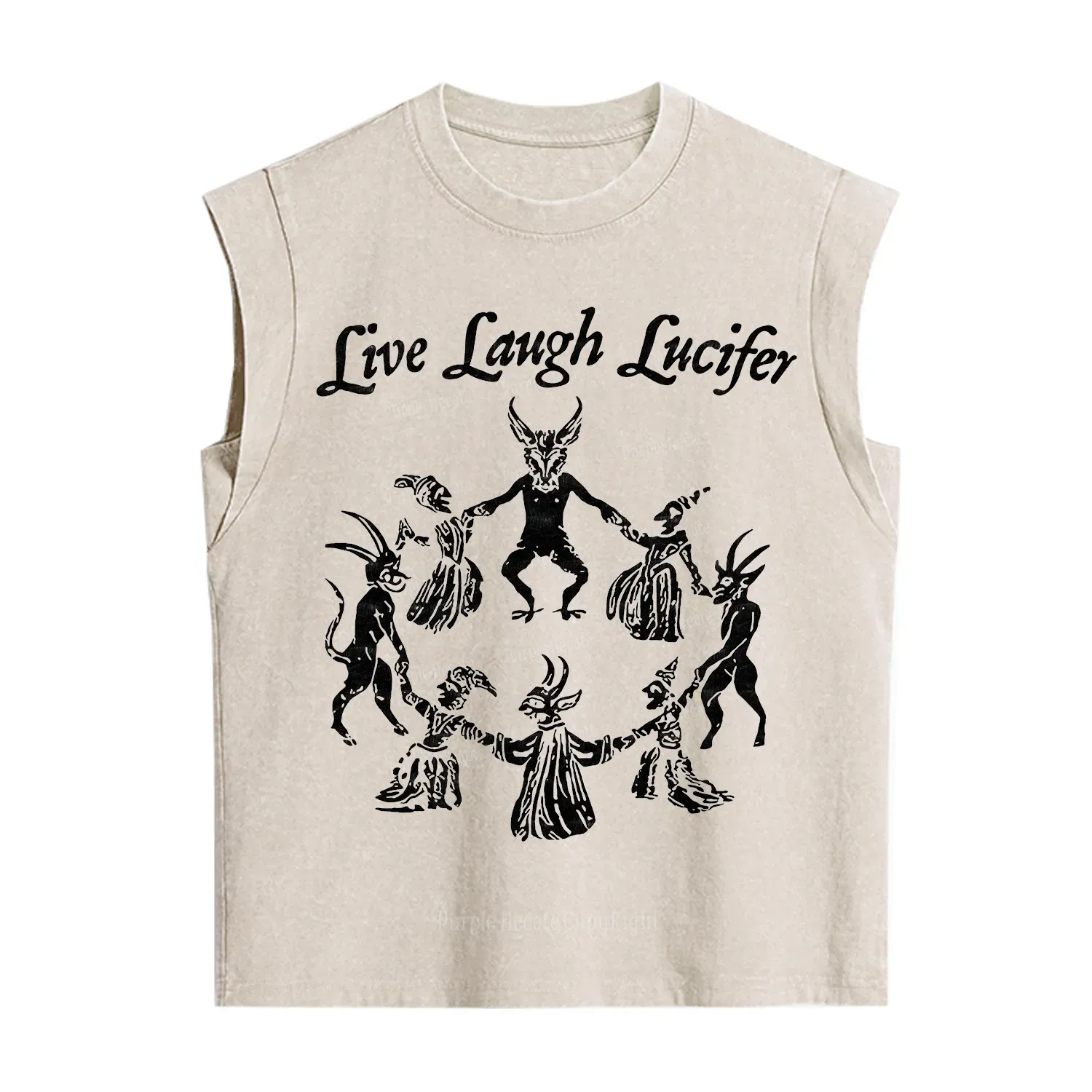 Purplehecate Live Laugh Lucifer Vintage Washed Tank