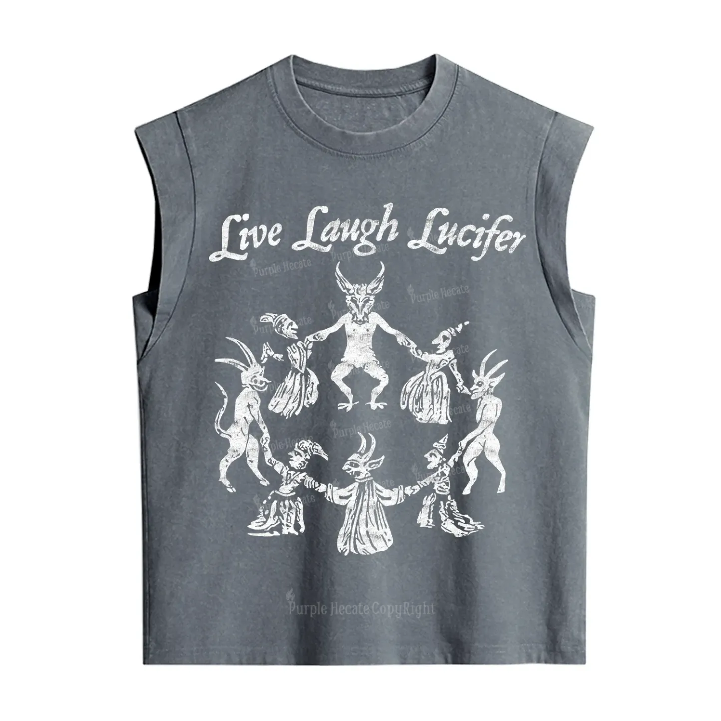 Purplehecate Live Laugh Lucifer Vintage Washed Tank