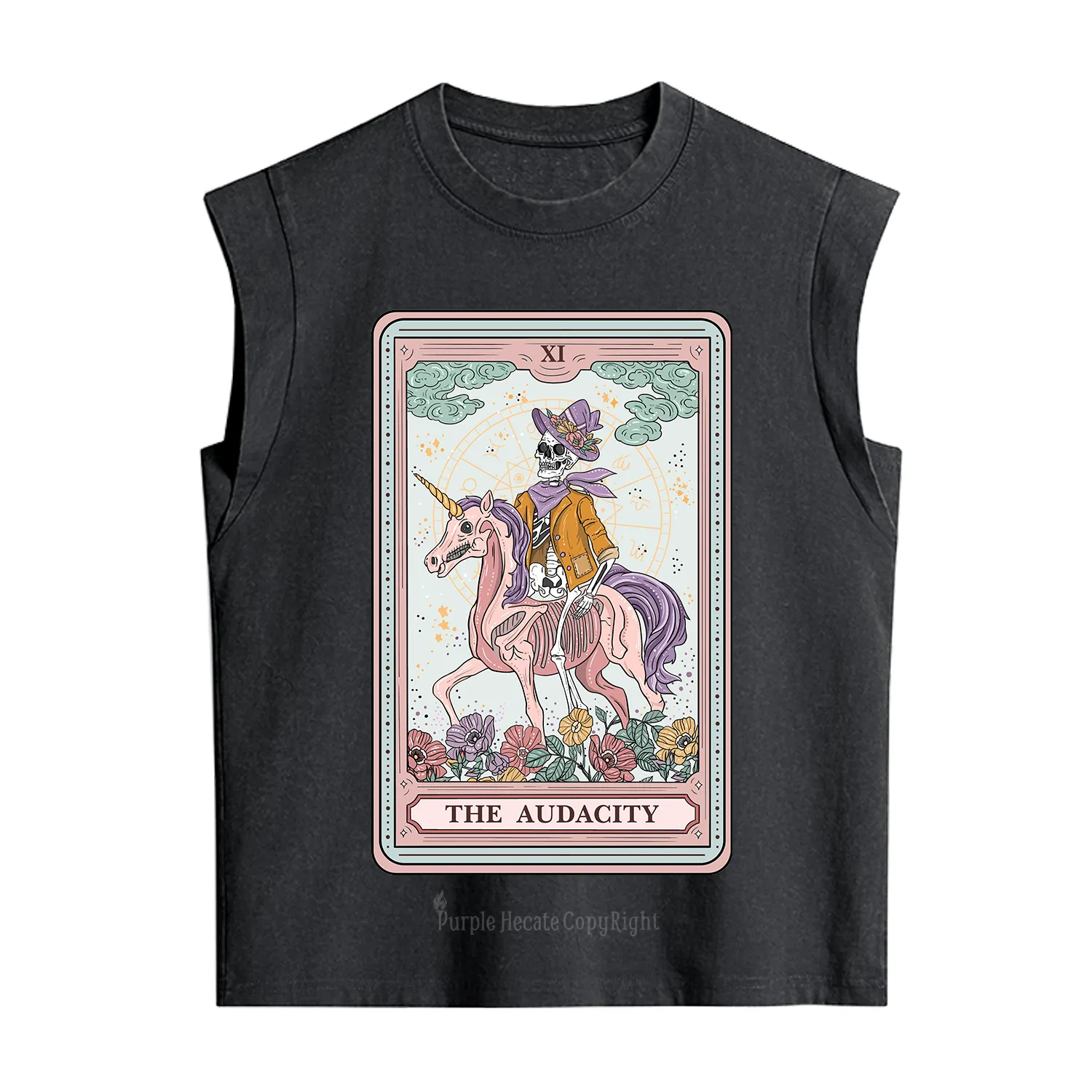 Purplehecate The Audacity Tarot Card Vintage Washed Tank