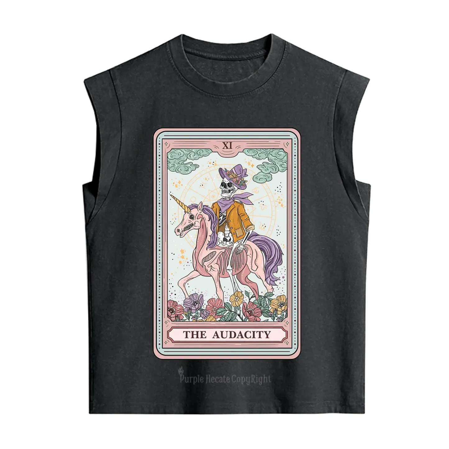 Purplehecate The Audacity Tarot Card Vintage Washed Tank