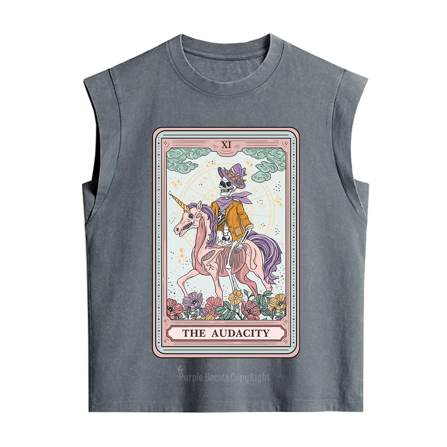 Purplehecate The Audacity Tarot Card Vintage Washed Tank