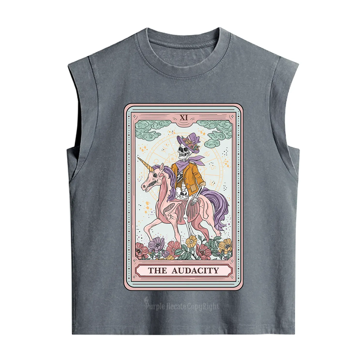 Purplehecate The Audacity Tarot Card Vintage Washed Tank