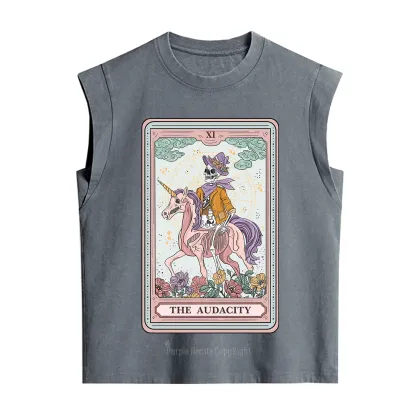 Purplehecate The Audacity Tarot Card Vintage Washed Tank