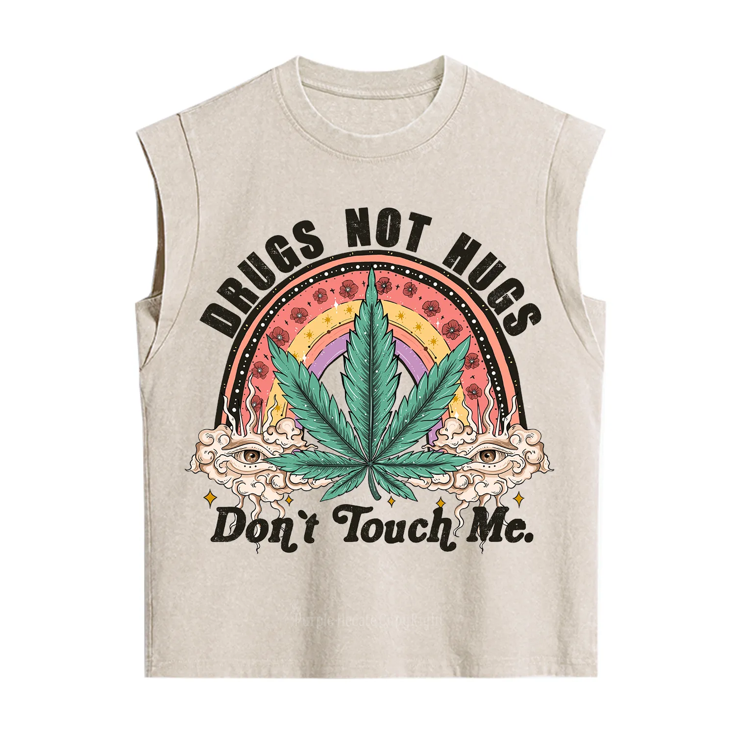 Purplehecate Drugs Not Hugs Vintage Washed Tank