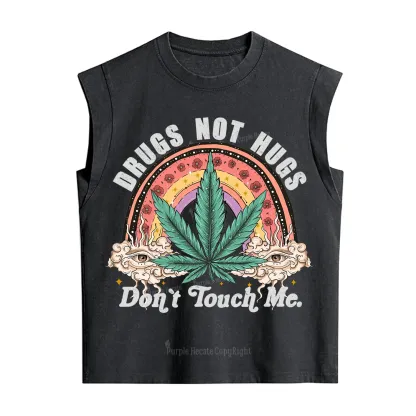 Purplehecate Drugs Not Hugs Vintage Washed Tank