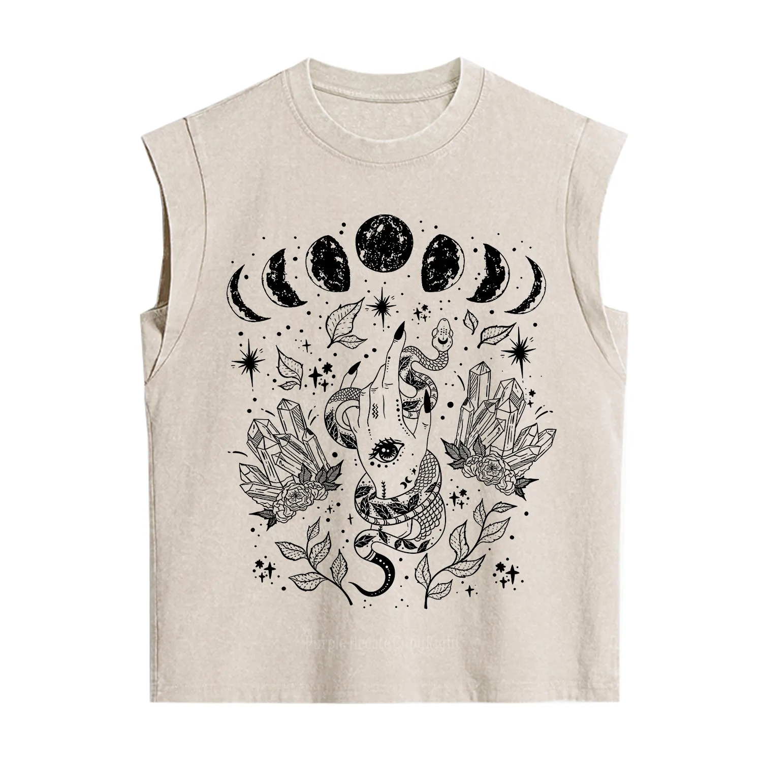 Purplehecate Reach For The Moon Vintage Washed Tank