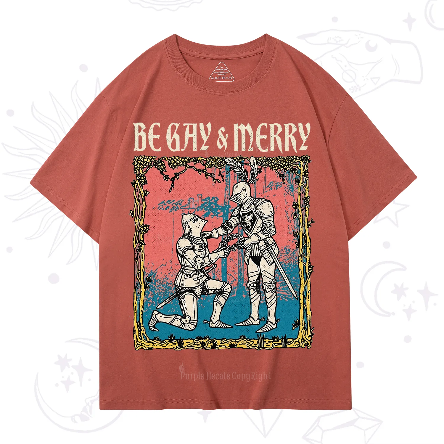Purplehecate Be Gay & Merry Chivalry Pride T-Shirt