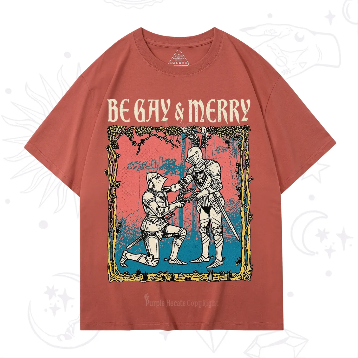 Purplehecate Be Gay & Merry Chivalry Pride T-Shirt