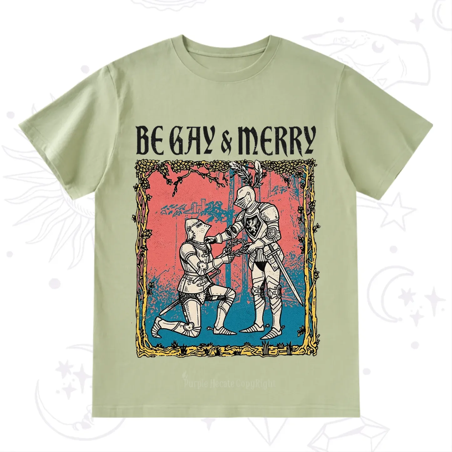 Purplehecate Be Gay & Merry Chivalry Pride T-Shirt