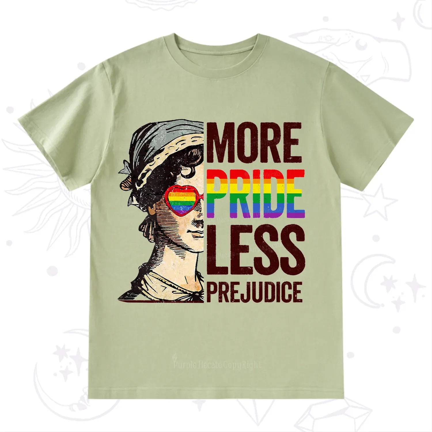 Purplehecate More Pride Less Prejudice Rainbow T-Shirt