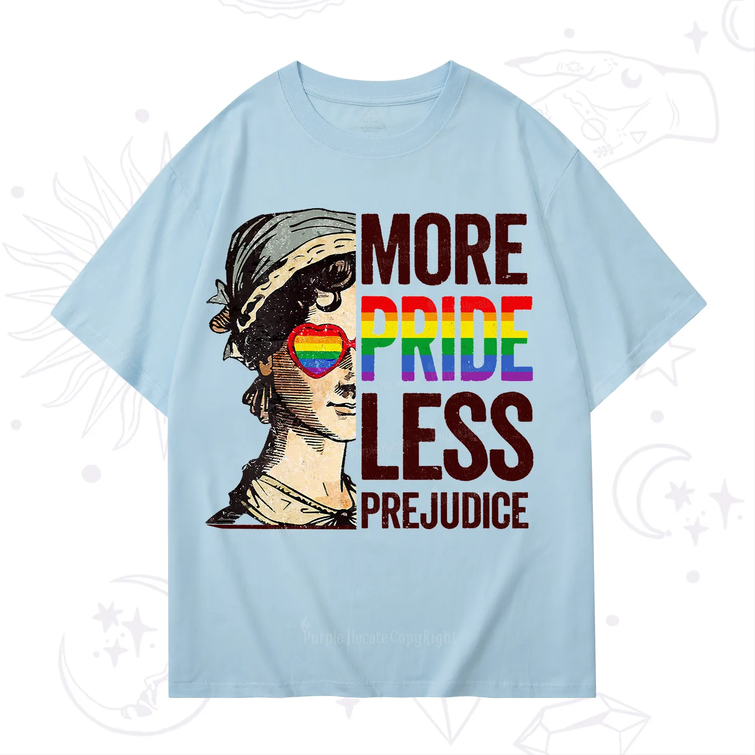 Purplehecate More Pride Less Prejudice Rainbow T-Shirt
