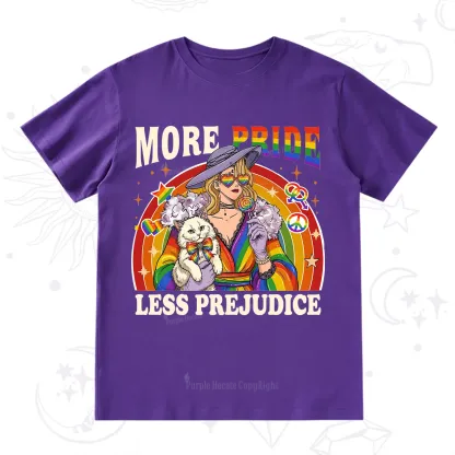 Purplehecate More Pride Less Prejudice Rainbow T-Shirt